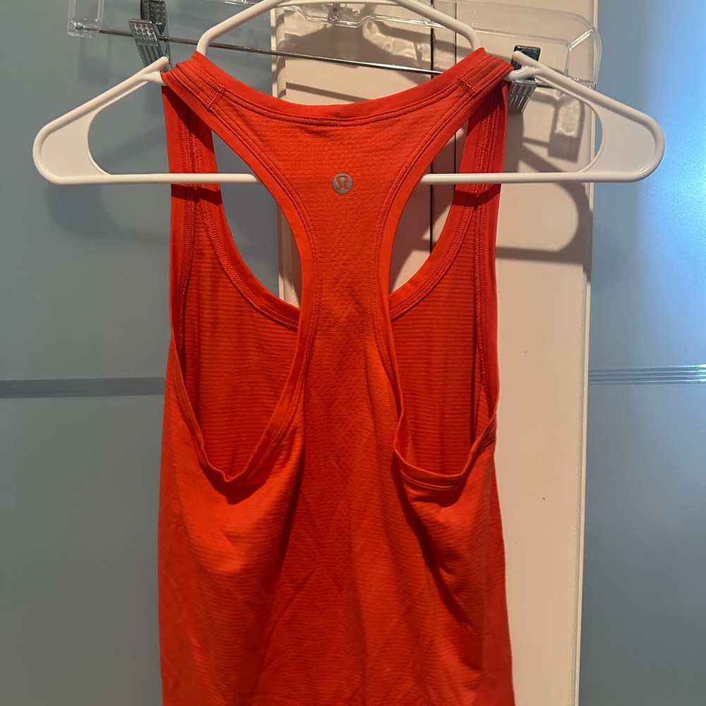 lululemon athletica Orange Racerback Tank Top